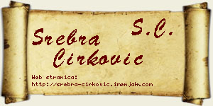 Srebra Ćirković vizit kartica